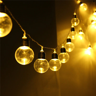 EU Plug 10M Globe Patio 20 LED String Light Led Outdoor Clear Bulb Multicolor Chirstmas Wedding Party Decor Fairy Lamp DC31V