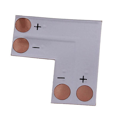 High Quality 5pcs/lot 8mm 2 Pin L Shape Adapters Single Color 3528 LED Strip Corner For Cross Connectors No Soldering