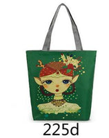 FLYING BIRDS carton printing canvas bag women handbag women's bags shoulder bag high quality fashion pouch bucket bags LM4364fb