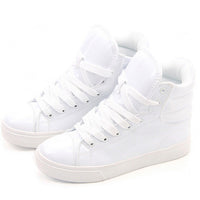 HEE GRAND Casual Shoes Woman Lighted Candy Color High-top Shoes Woman Fashion Shoes Flat Platform Student Shoes XWB001