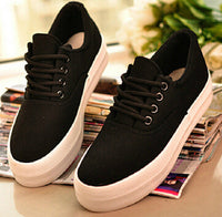HEE GRAND Hot Thick Bottom Platform Non-slip Women Canvas Shoes Round Toe Mix Color Fashion Shoes For Women Drop Shipping 139