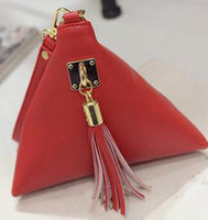 FLYING BIRDS women clutch rivet leather bags Triangular zipper bag ladies purse party bags high quality handbag 2017 LM4361fb