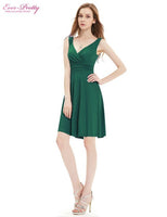 Cocktail Dress Ever Pretty Green 2017 New Arrival Women V-neck Sleeveless High Stretch Dress AP05294 Special Occasion Dresses