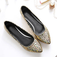 HEE GRAND Women Flats Fashionable Printing Plus Size 34-45 Spring Summer England Style Loafers Flat with Shoes Woman XWD5080