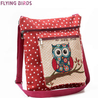 Flying birds women bag women messenger bags canvas purse shoulder bag handbag high quality bolsas female bags 2017 NEW A98fb