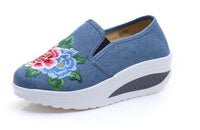 HEE GRAND Embroidery Flower Women Swing Shoes 2017 Slip-on Hemp Handmade Canvas Shoes National Style Cloth Flats XWD5132