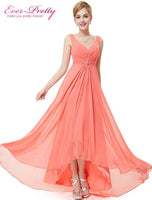 Formal Evening Dresses EP09983 Ever Pretty 2017 New Arrival Real Photo Plus Size Double V Neck Rhinestones Long Evening Dress