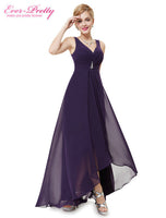 Formal Evening Dresses EP09983 Ever Pretty 2017 New Arrival Real Photo Plus Size Double V Neck Rhinestones Long Evening Dress