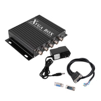 XVGA Box RGB RGBS RGBHV MDA CGA EGA to VGA Industrial Monitor Video Converter with US Plug Power Adapter Black