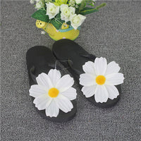 HEE GRAND Woman Beach Flip Flop Slippers Flat with Summer Colorful Flower Slide Women's Shoes Candy Color Girl's Footwear XWT616