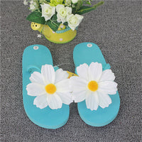 HEE GRAND Woman Beach Flip Flop Slippers Flat with Summer Colorful Flower Slide Women's Shoes Candy Color Girl's Footwear XWT616