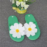 HEE GRAND Woman Beach Flip Flop Slippers Flat with Summer Colorful Flower Slide Women's Shoes Candy Color Girl's Footwear XWT616