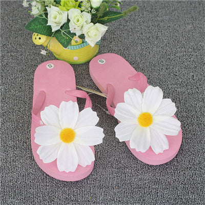 HEE GRAND Woman Beach Flip Flop Slippers Flat with Summer Colorful Flower Slide Women's Shoes Candy Color Girl's Footwear XWT616