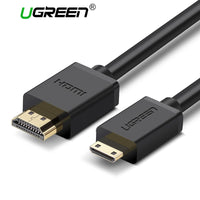 Ugreen High Quality Mini HDMI to HDMI Cable 1m 2m 3m Male to Male 1.4V 1080P for Tablet Camcorder MP4 Mini HDMI cable