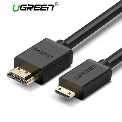 Ugreen High Quality Mini HDMI to HDMI Cable 1m 2m 3m Male to Male 1.4V 1080P for Tablet Camcorder MP4 Mini HDMI cable