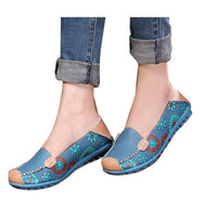 HEE GRAND Floral Print Patchwork Women Flats Slip-on Soft Comfortable Casual Shoes Spring And Autumn Shoes For Women XWD1260