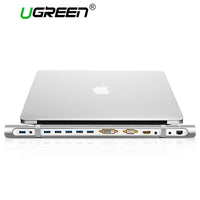 Ugreen Multi All-in-1 USB 3.0 to HDMI DVI VGA Video Audio Converter Adapter USB HUB with SD/TF Card Reader USB Ethernet Adapter