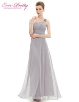 [Clearance Style]  Evening Dress Ever-Pretty HE09596 One Shoulder Long Flower Ruffles Chiffon Formal Evening Dresses