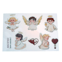Silicone Clear Stamps DIY Scrapbooking Paper Craft Snowman Angel Christmas Eve Decoration Embossing Clear Stamp Sheet
