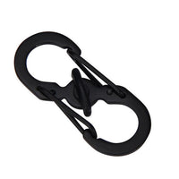 1PC 8 Word Buckle Locking Carabiner Keychain Outdoor Camping Hiking Theft#YL